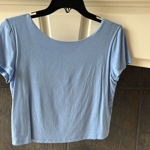 Light blue crop top